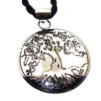 Aluminium Etched Sacred Tree of Life Pendant